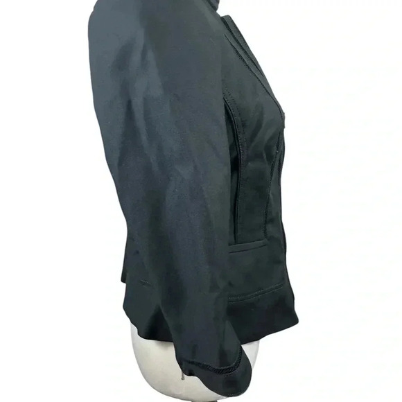 White House Black Market black zip front perfect form jacket size 6 - Picture 6 of 10